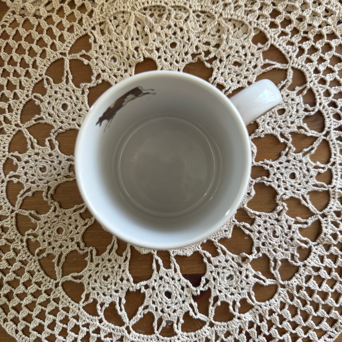 unique vintage whimsical cow moon mug