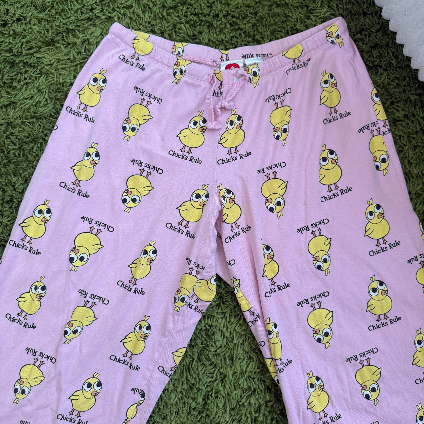 unique vintage whimsy 90s y2k FRED IS RED graphic lounge pants