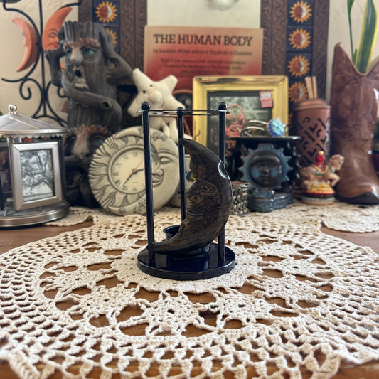 unique vintage whimsical celestial moon candle holder
