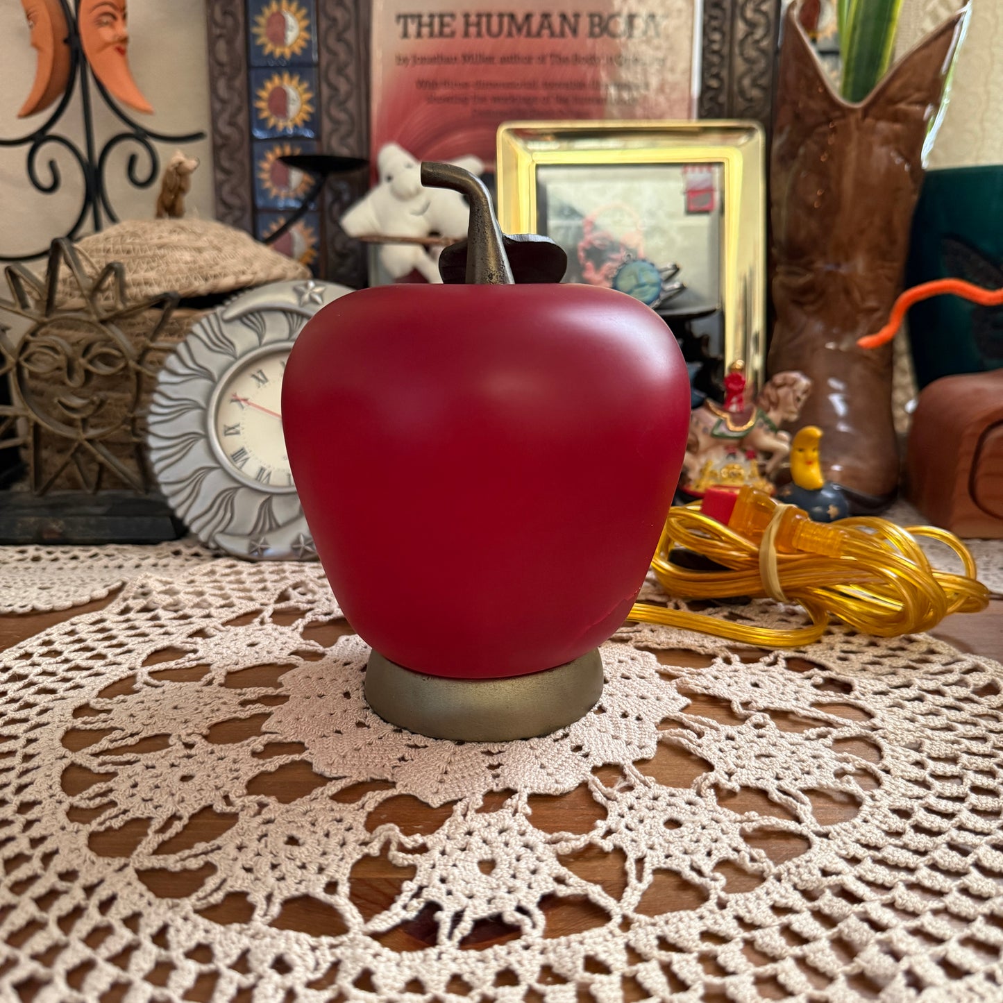 unique vintage whimsical 90s y2k apple lamp light collectable