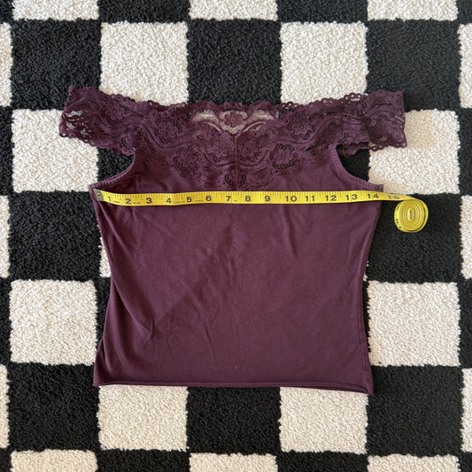 unique vintage whimsical 90s y2k off shoulder top