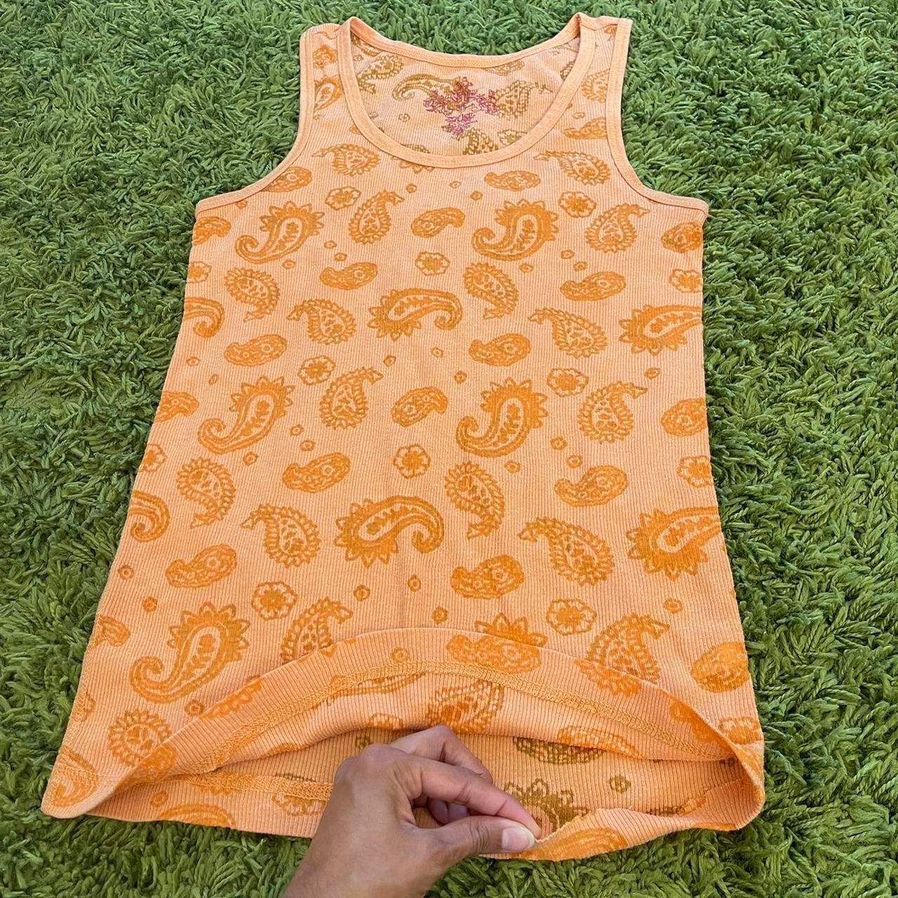 paisley print y2k tank top