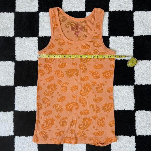 paisley print y2k tank top