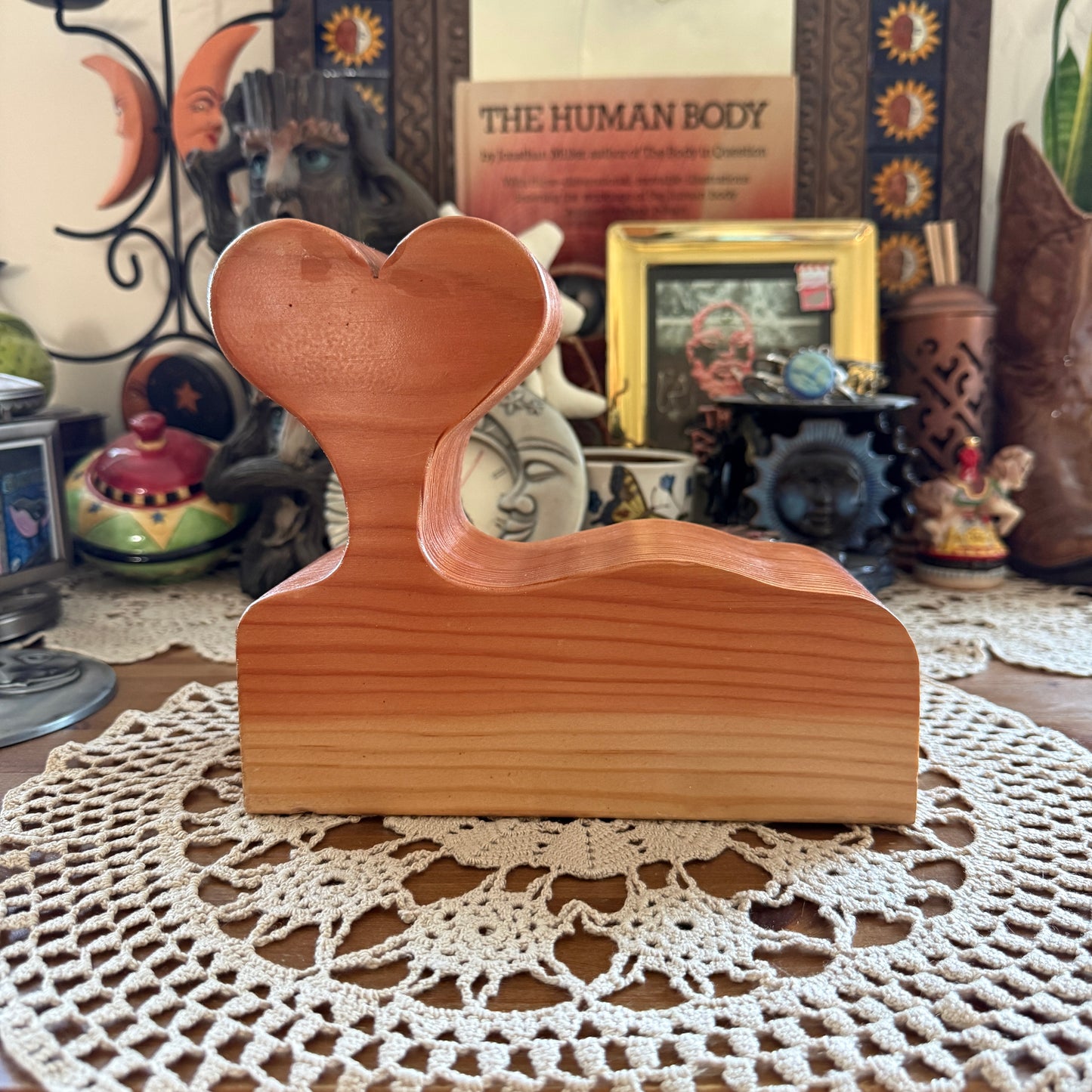 unique handmade vintage whimsical folk art trinket jewelry box