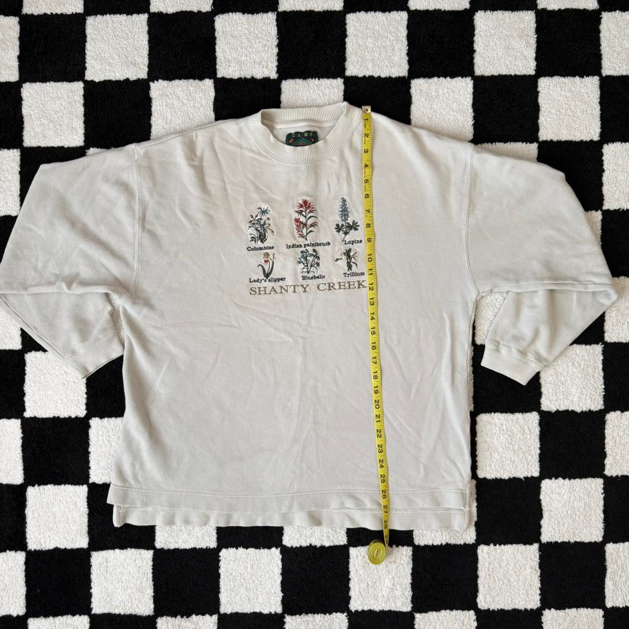 vintage whimsy 90s y2k SHANTY CREEK embroidered knit pullover sweater