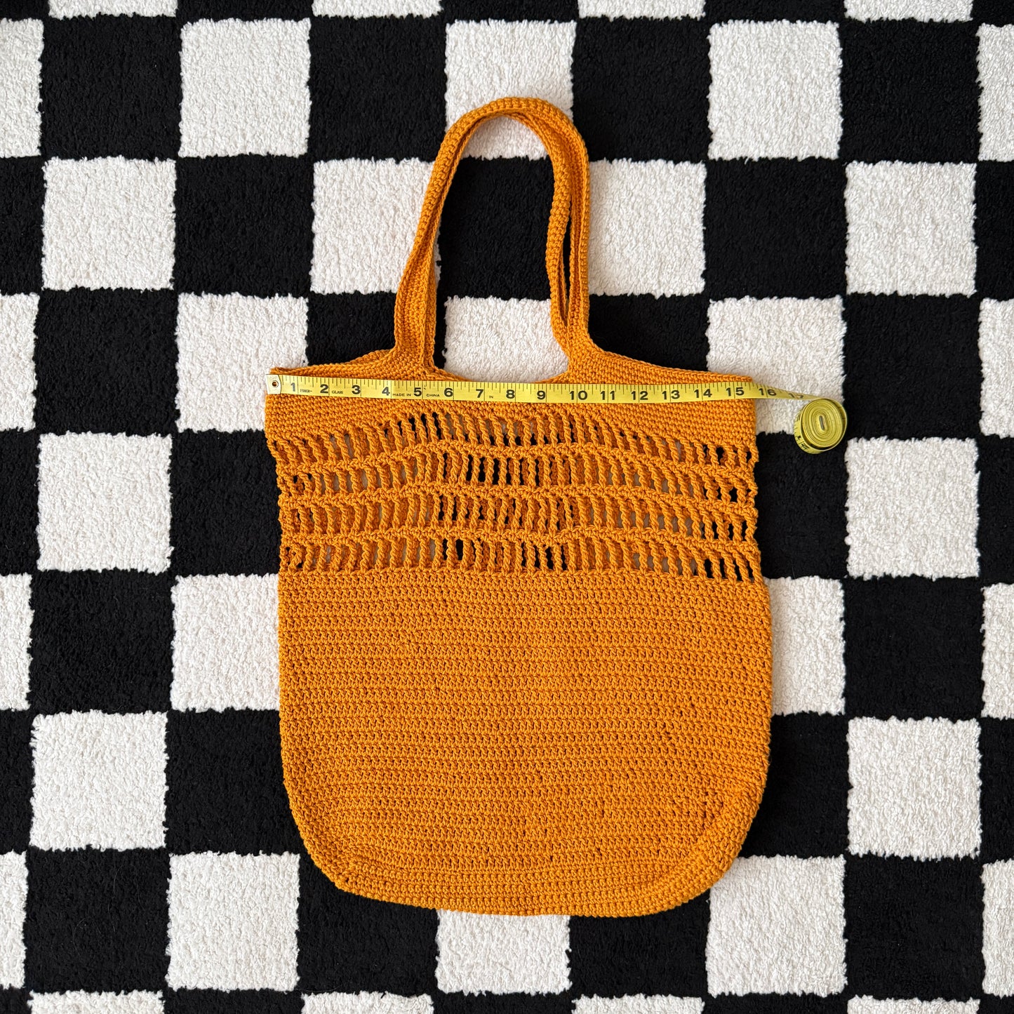 unique vintage whimsical 90s y2k crochet tote bag