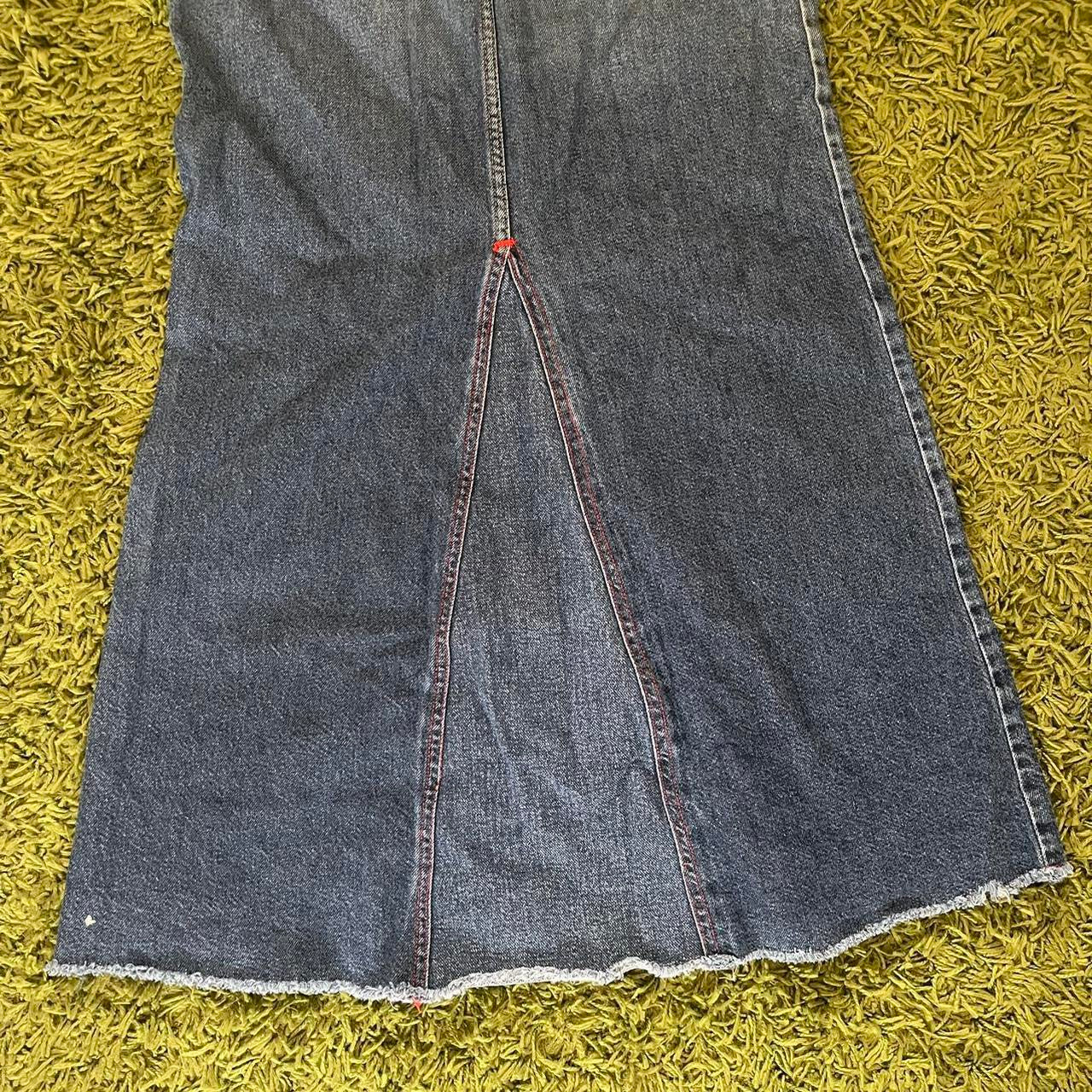 long denim skirt