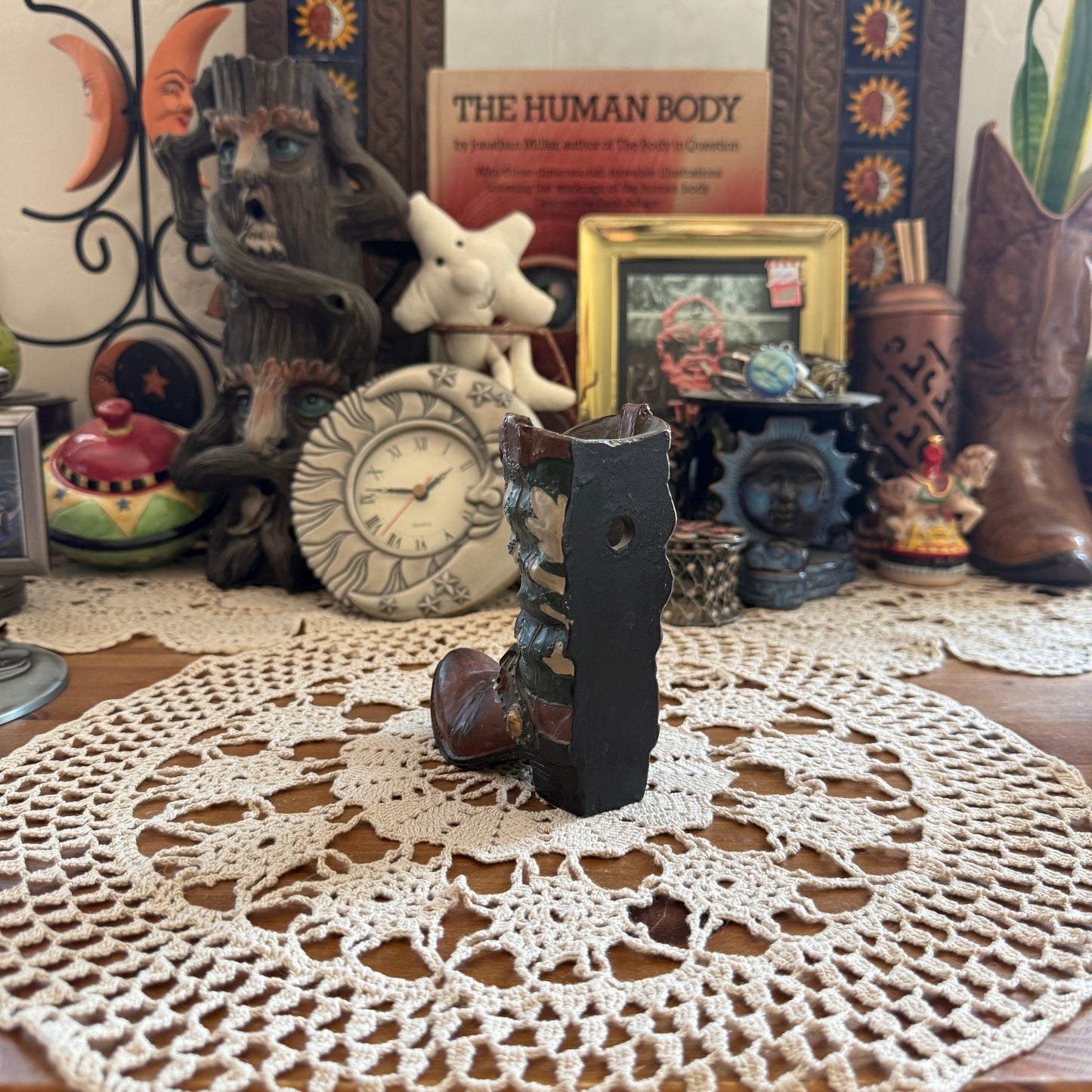 unique vintage whimsical celestial star boot figure collectable trinket