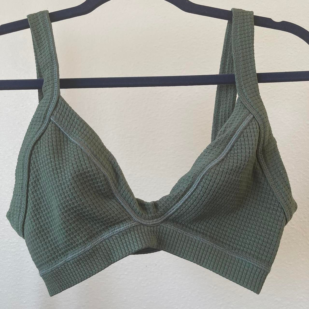 waffle knit bra top