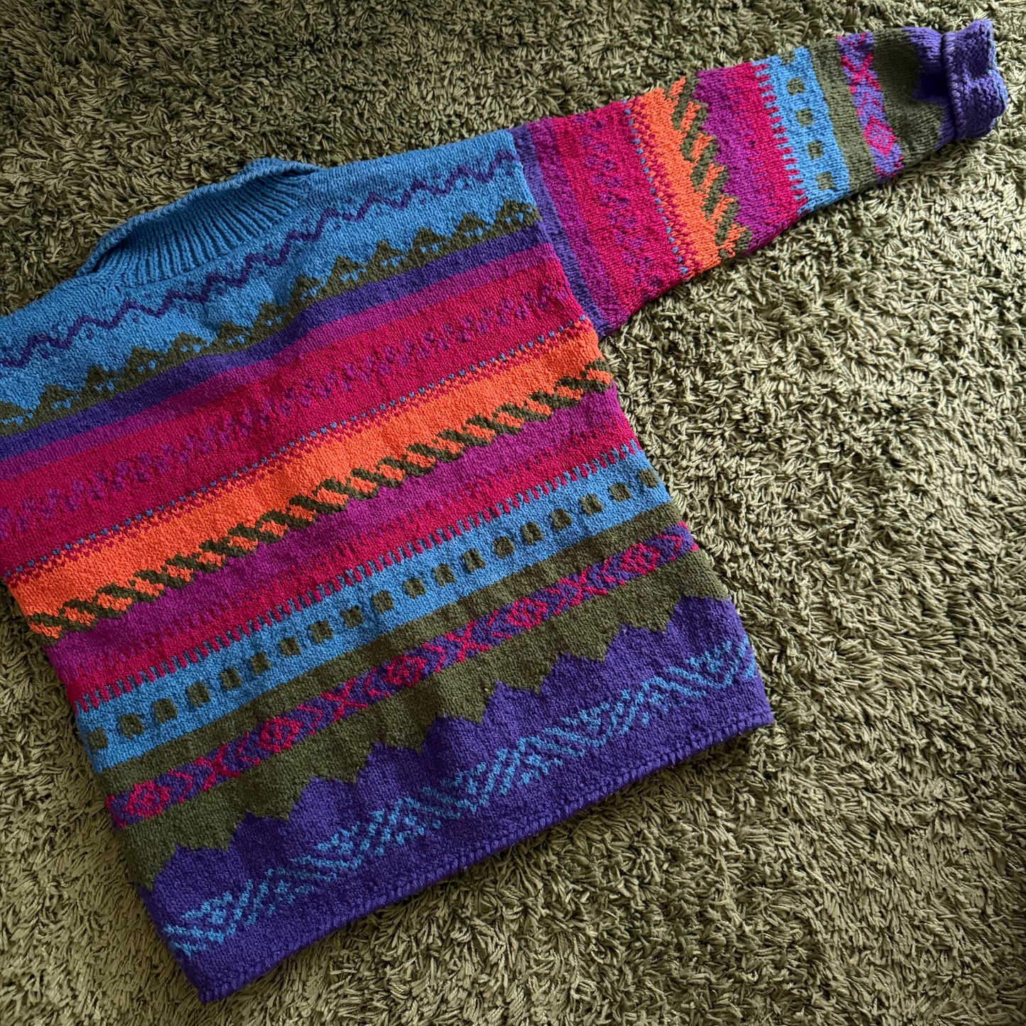 unique vintage whimsical PLANET EARTH IMPORTS knit cardigan sweater