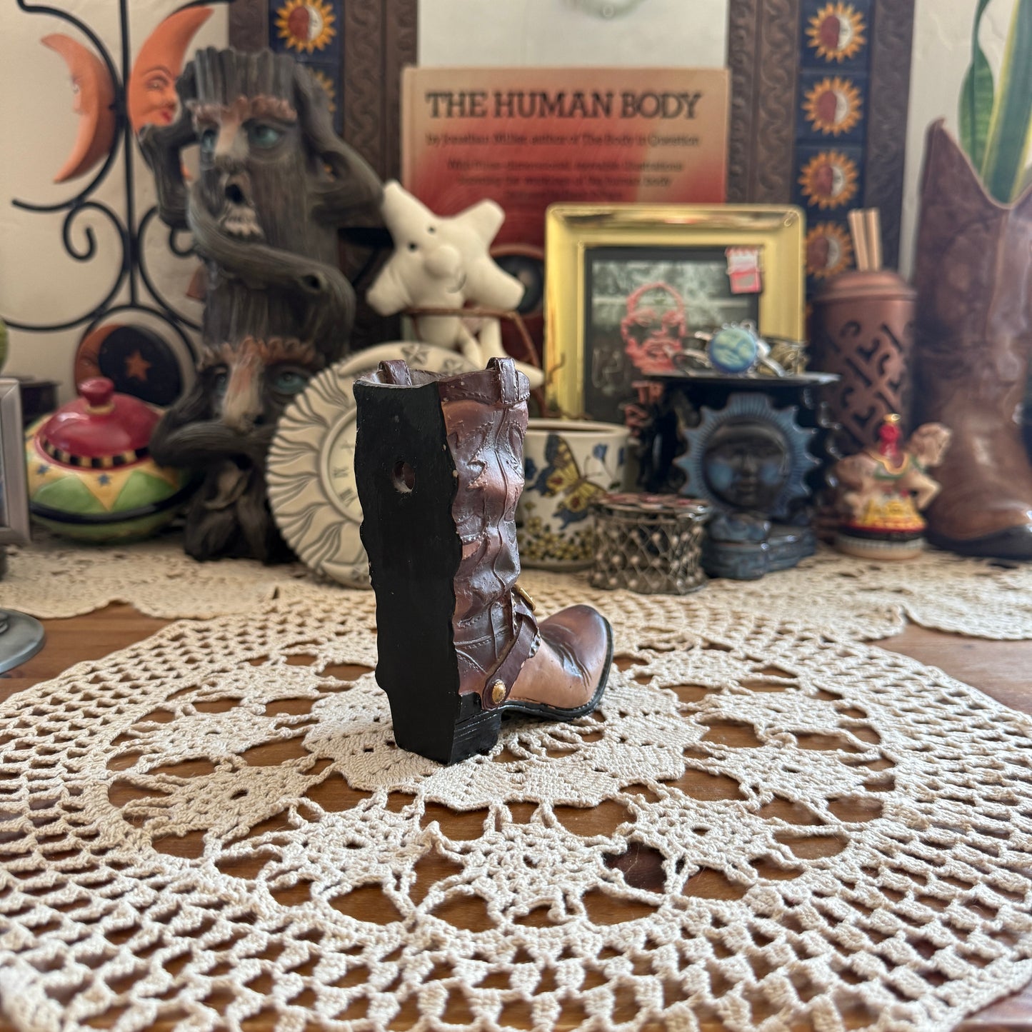 unique vintage whimsical celestial star boot figure collectable trinket