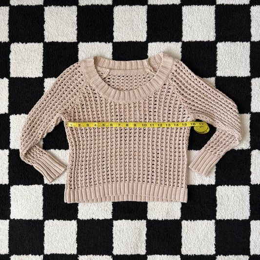 unique vintage whimsical 90s y2k off shoulder sleeved knit top