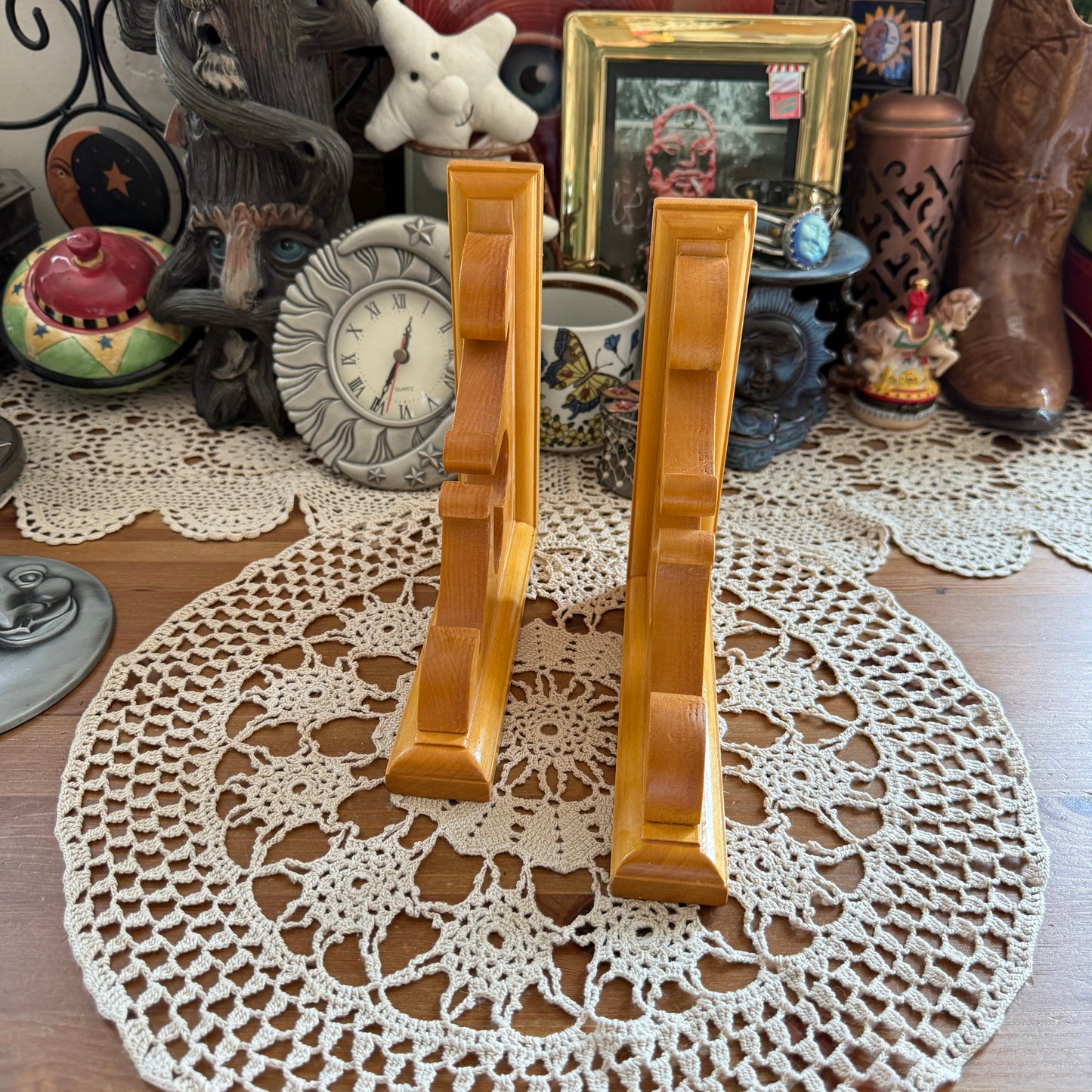 unique vintage whimsical heart wood shelf brackets
