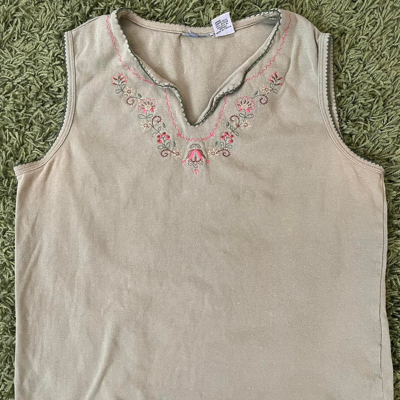 embroidered tank top