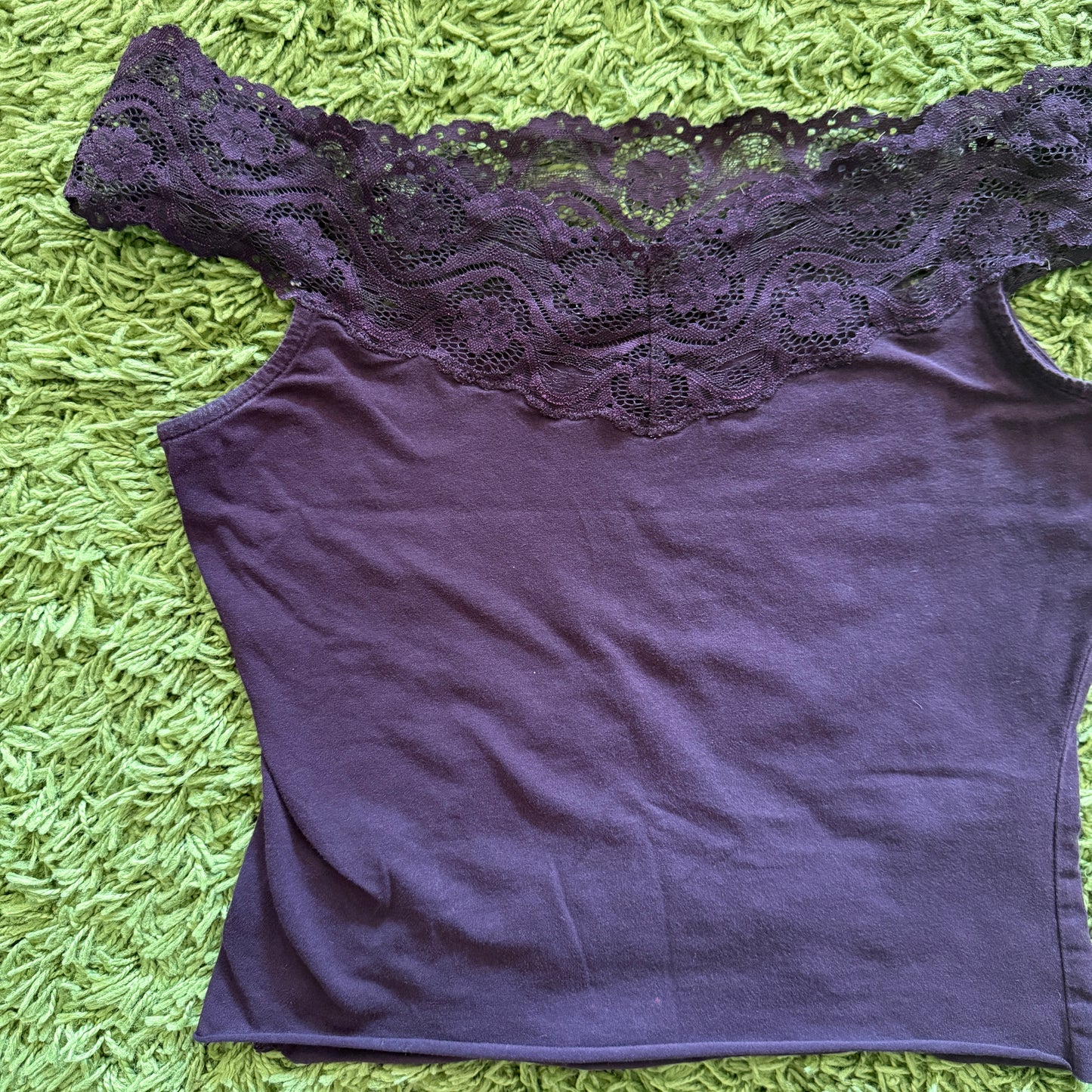 unique vintage whimsical 90s y2k off shoulder top