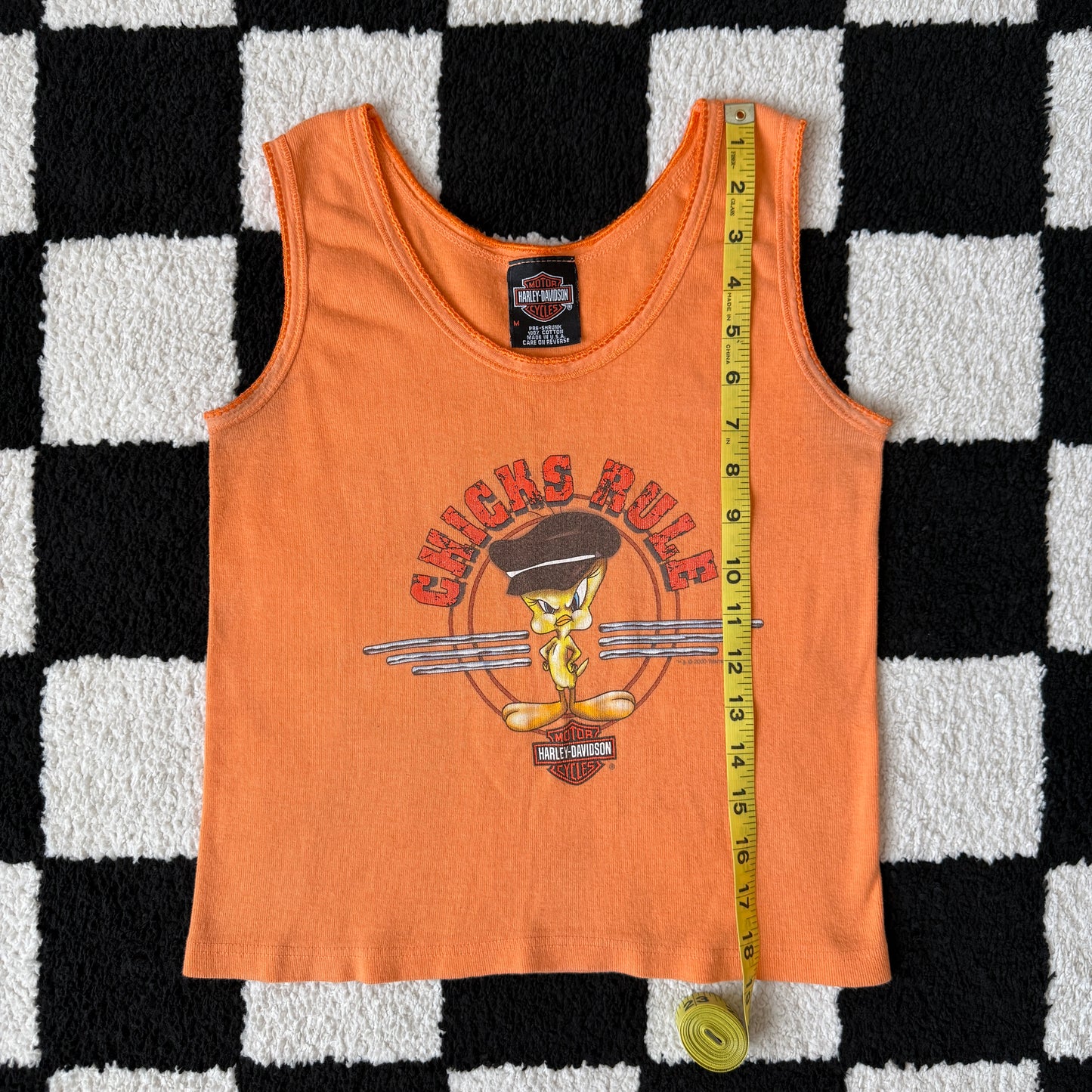 unique vintage whimsical 90s y2k HARLEY DAVIDSON graphic tank top