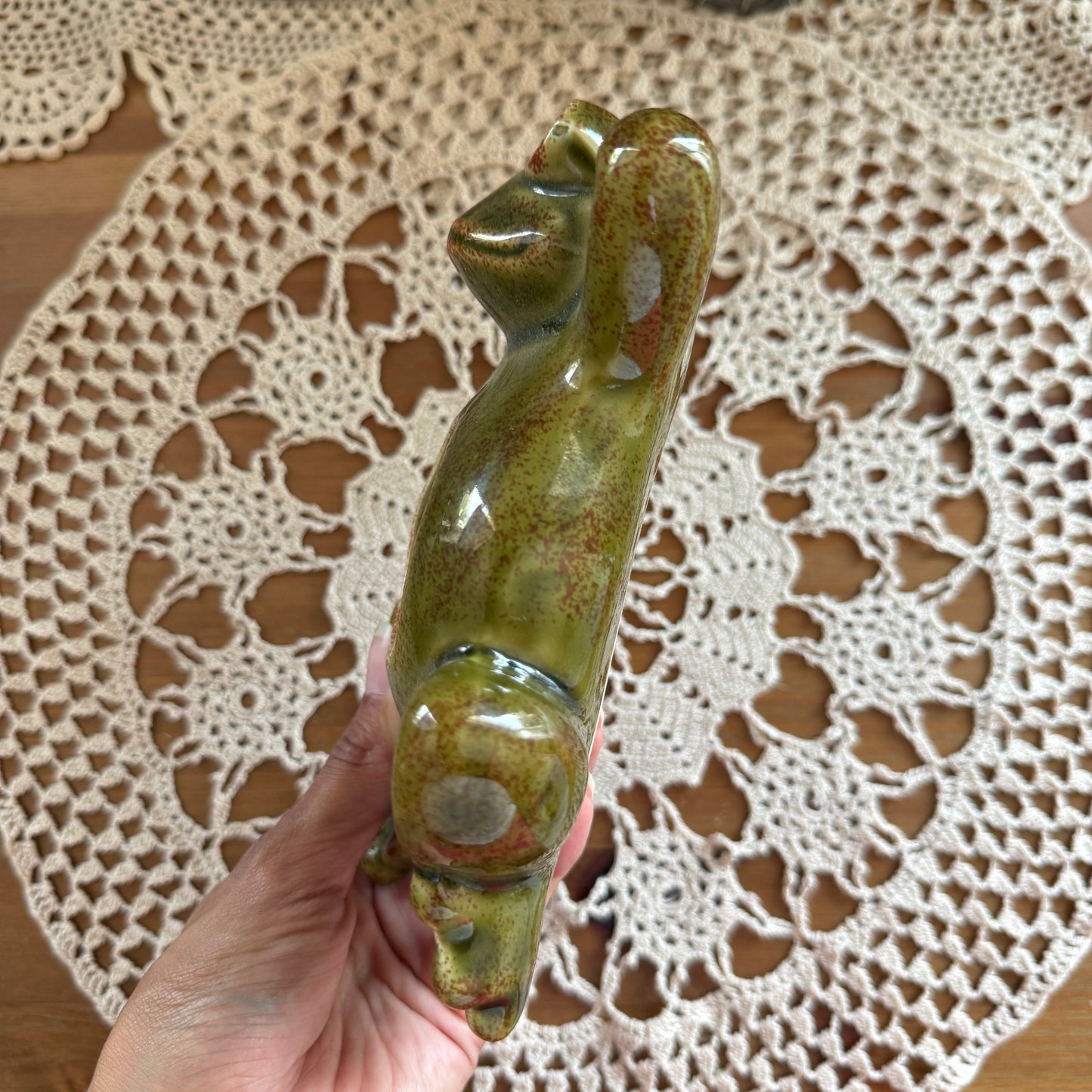 unique vintage whimsical frog candle holder
