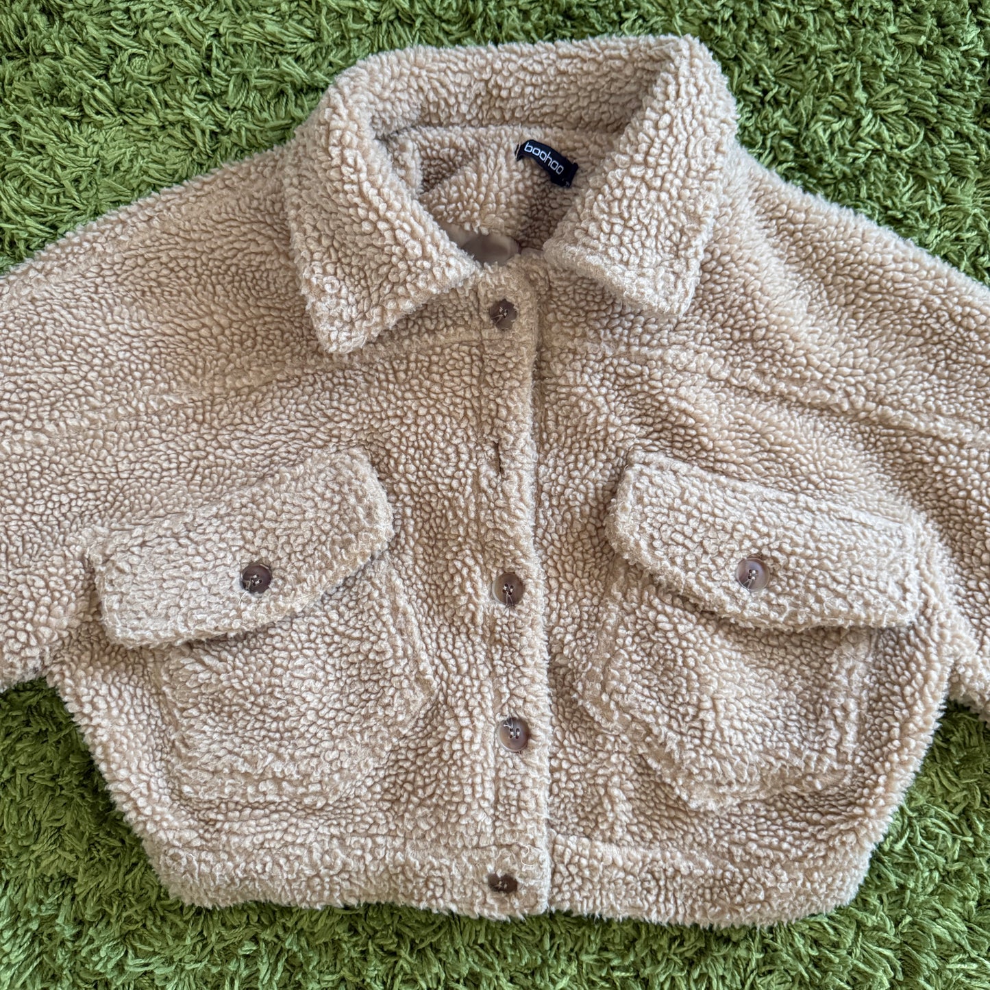 unique whimsy 90s y2k BOOHOO teddy coat