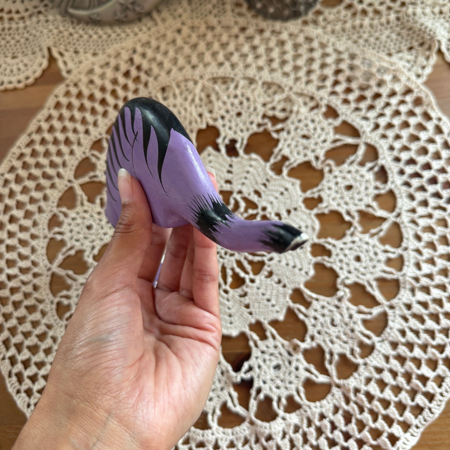 unique handmade whimsical cat folk art figure collectable