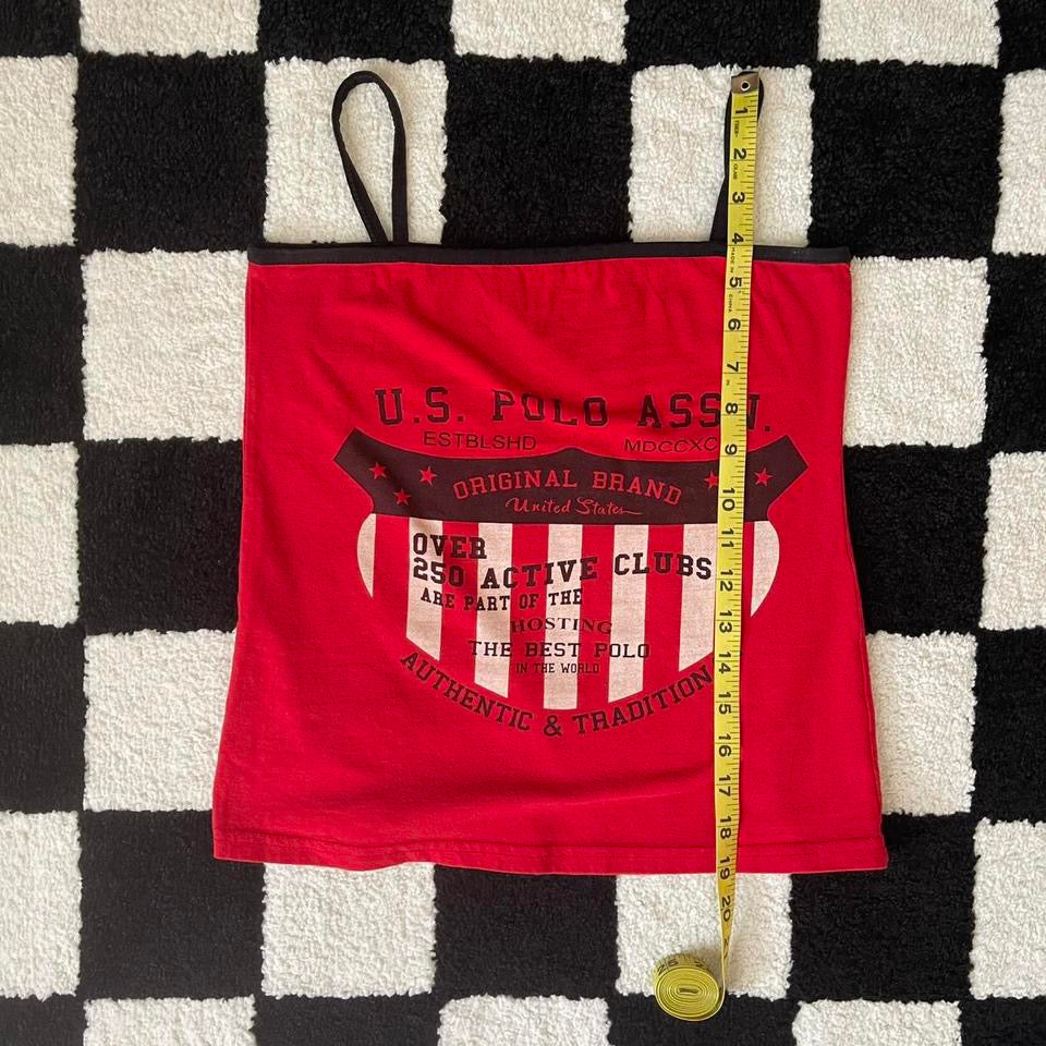 unique vintage 90s y2k U.S. POLO ASSN. graphic tank top