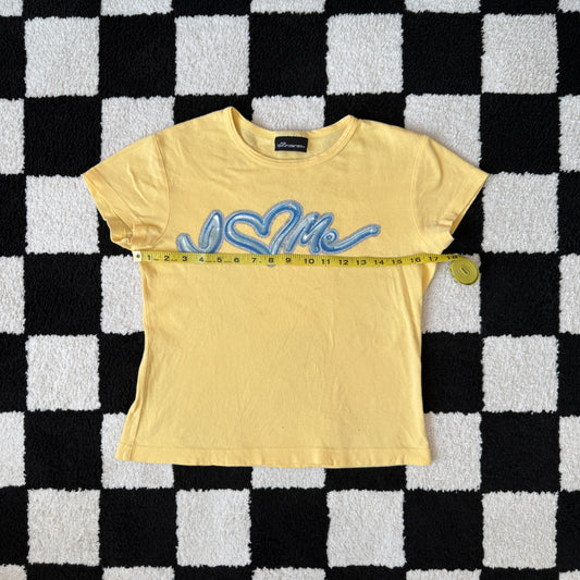 unique vintage whimsy 90s y2k NO BOUNDARIES graphic baby tee