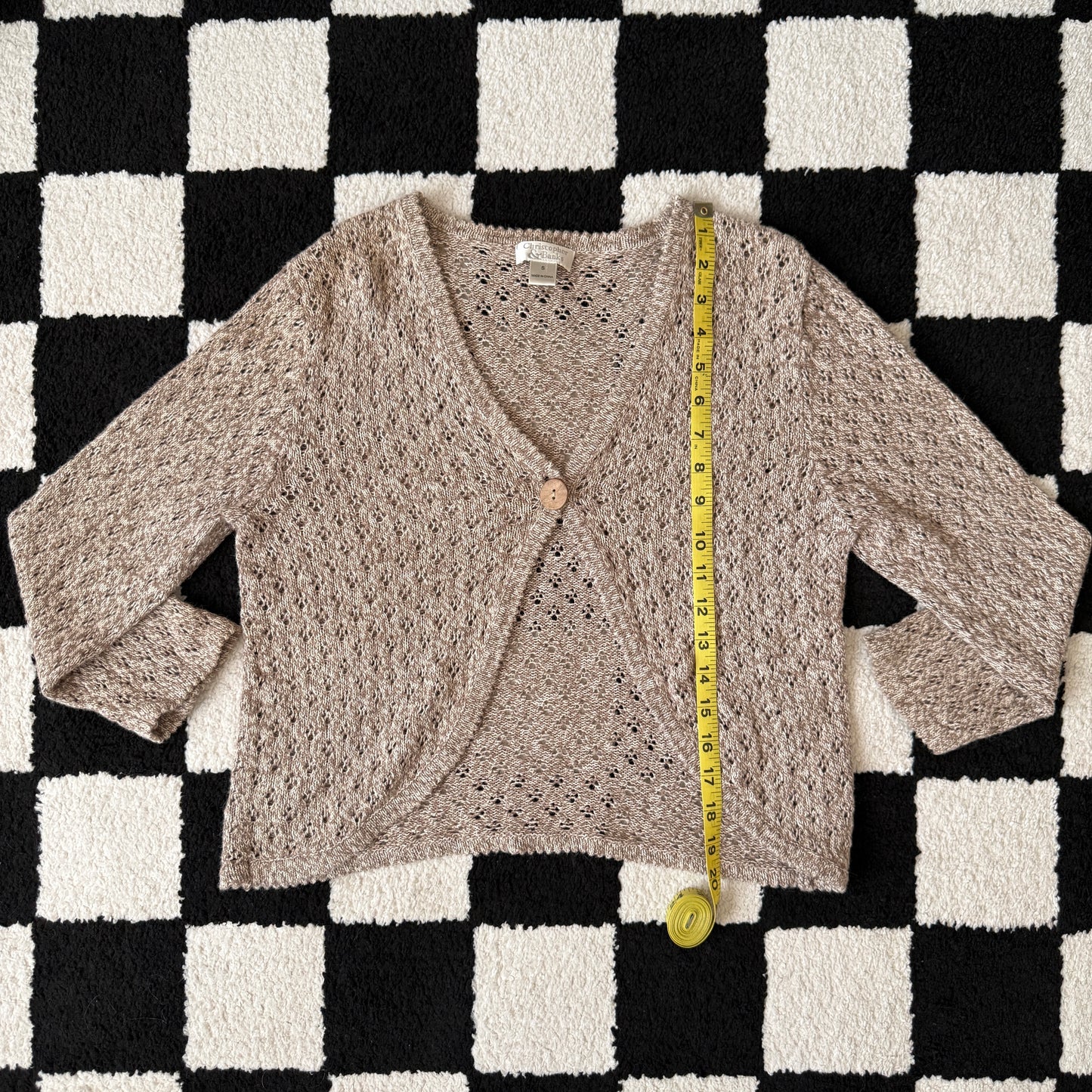 unique vintage whimsical 90s y2k CHRISTOPHER & BANKS knit sleeved cardigan top