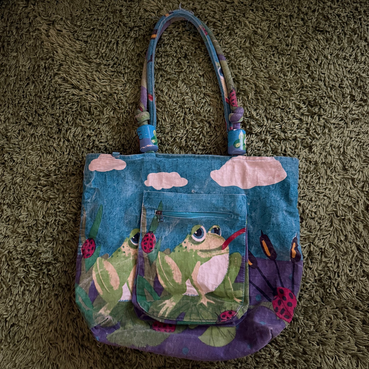 unique vintage whimsical 90s y2k tote bag