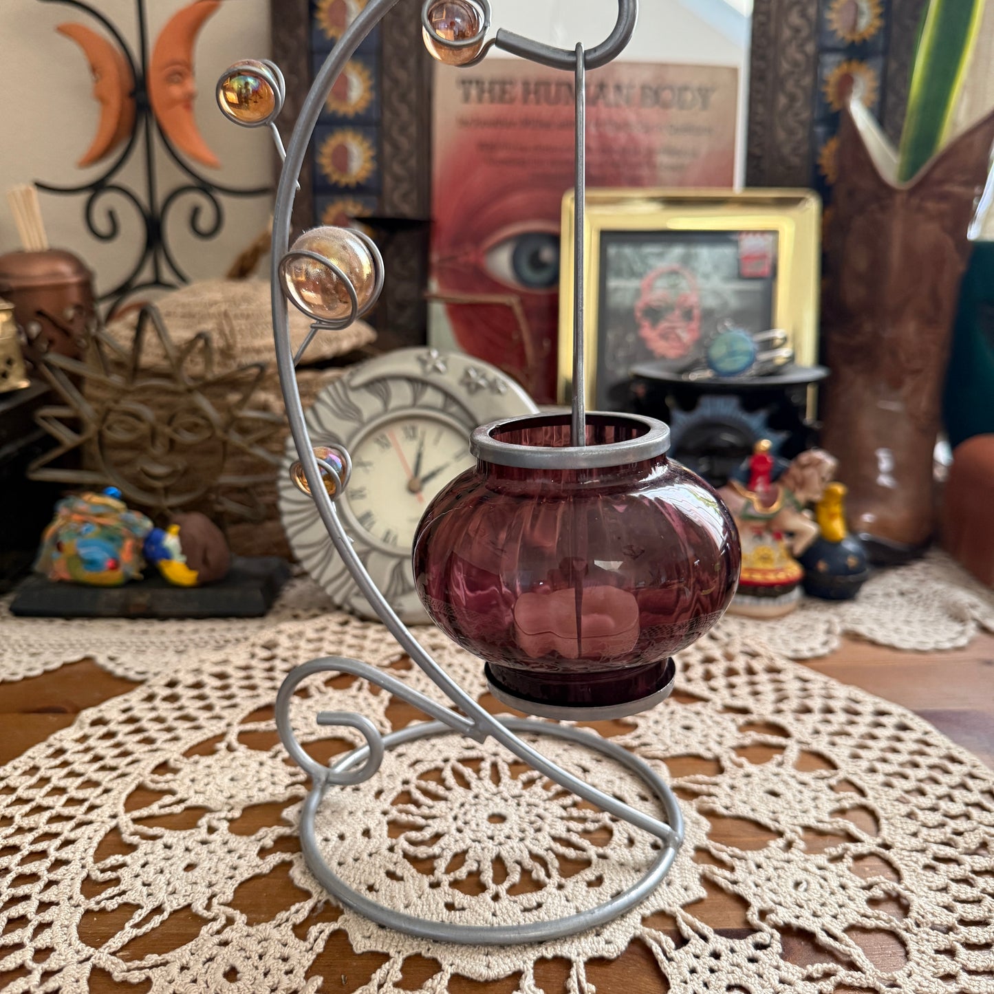 unique vintage whimsical candle holder