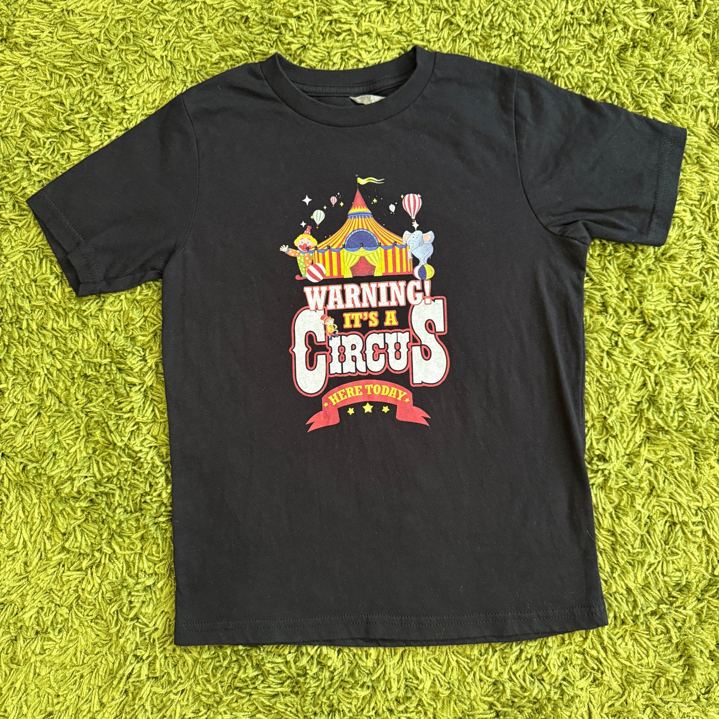 whimsy y2k circus graphic baby tee
