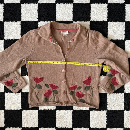 unique vintage whimsy 90s y2k CHRISTOPHER & BANKS knit cardigan sweater