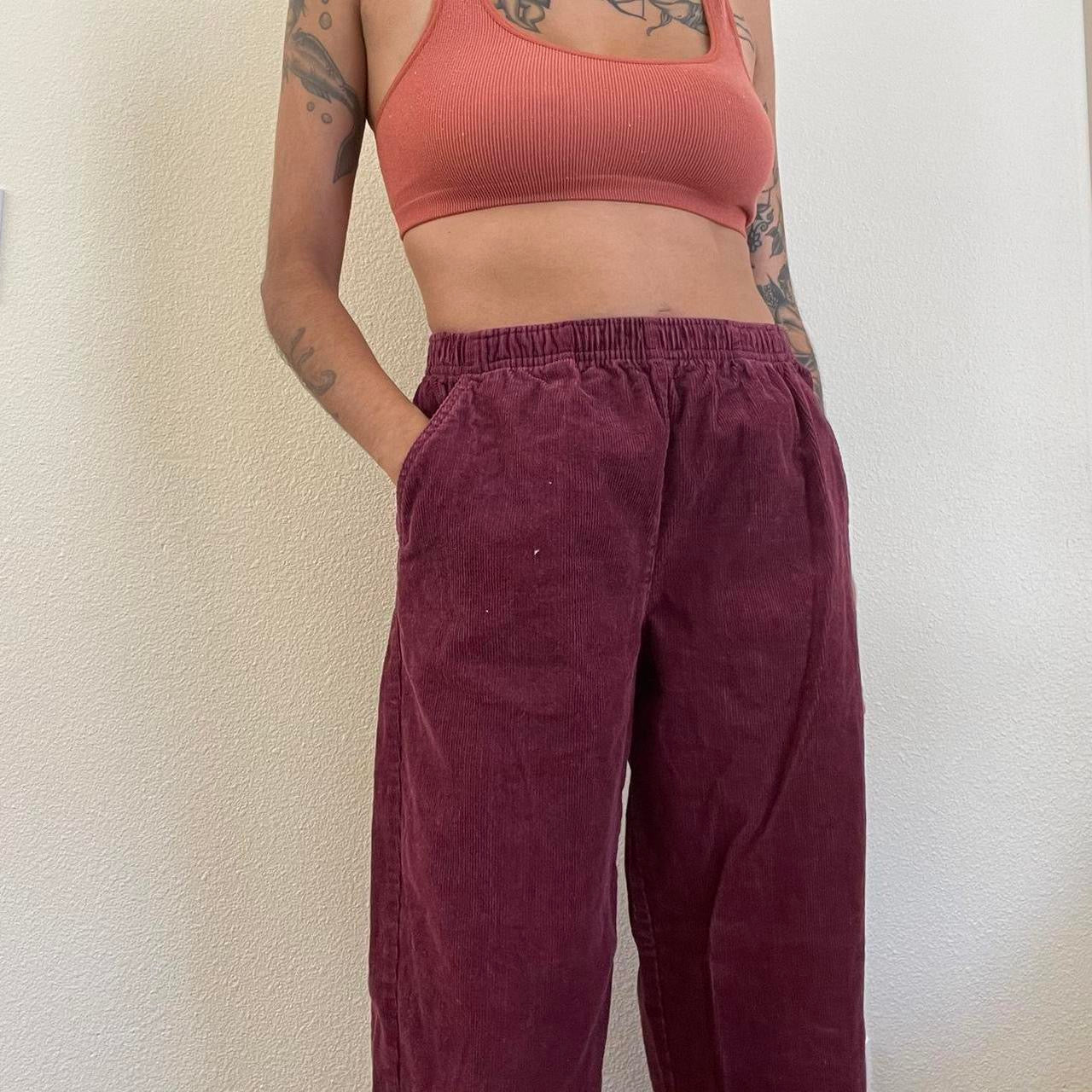 high waisted corduroy trousers