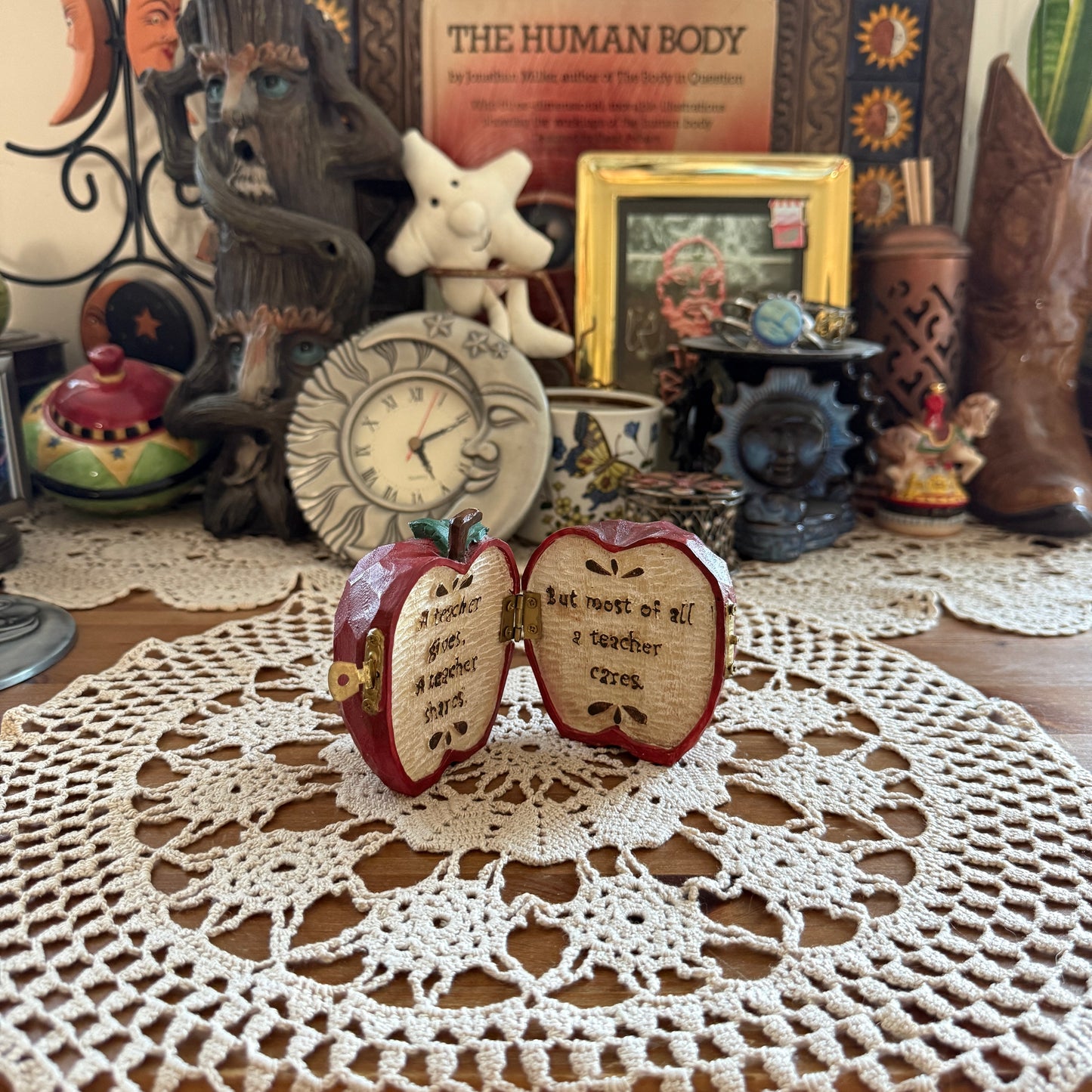 unique vintage whimsical apple figure collectable trinket