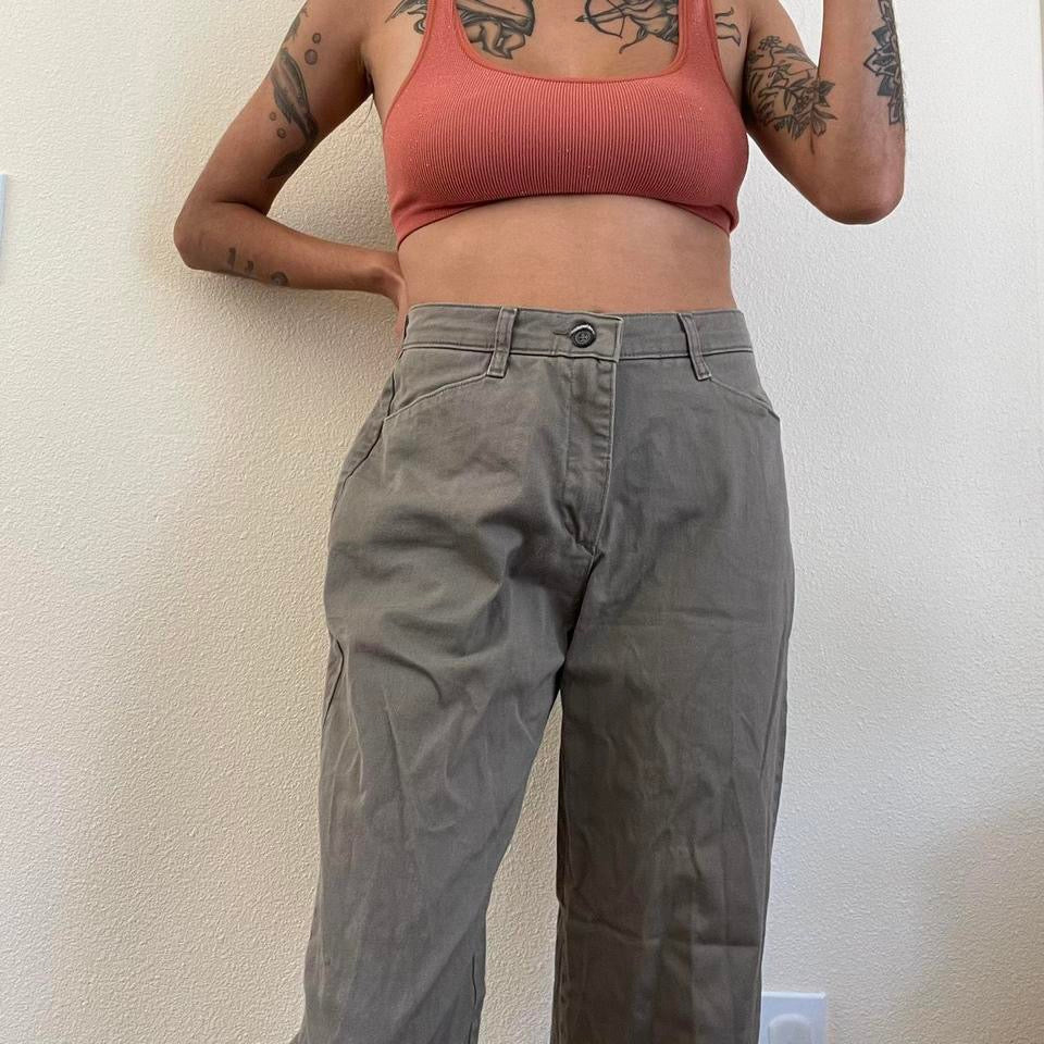 vintage khaki trousers