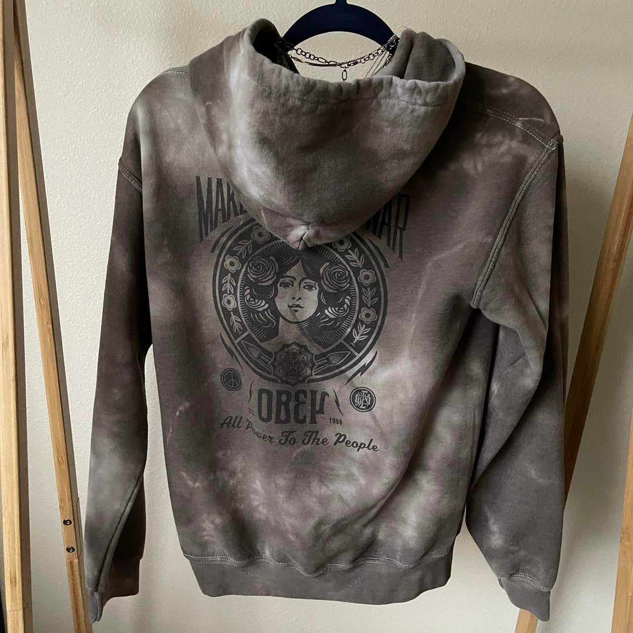 vintage whimsy 90s y2k OBEY graphic pullover hoodie