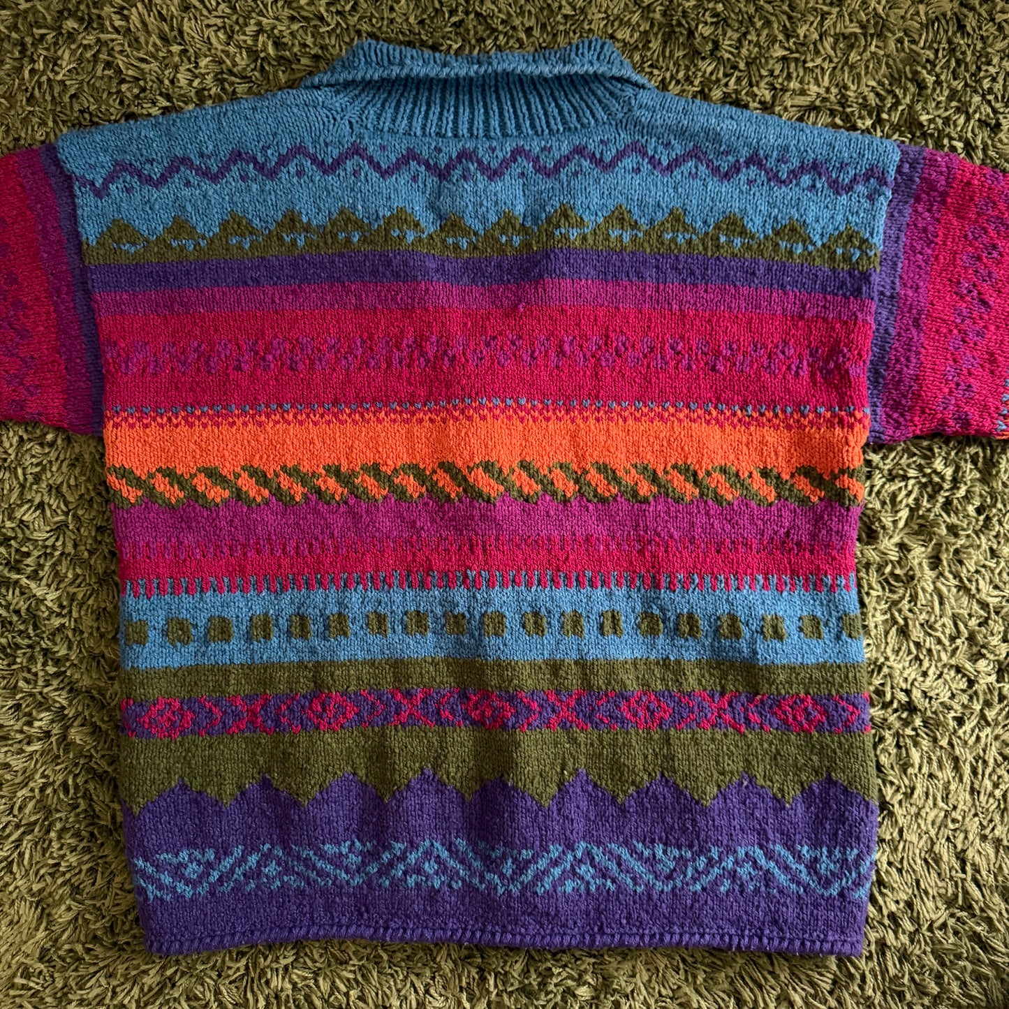 unique vintage whimsical PLANET EARTH IMPORTS knit cardigan sweater