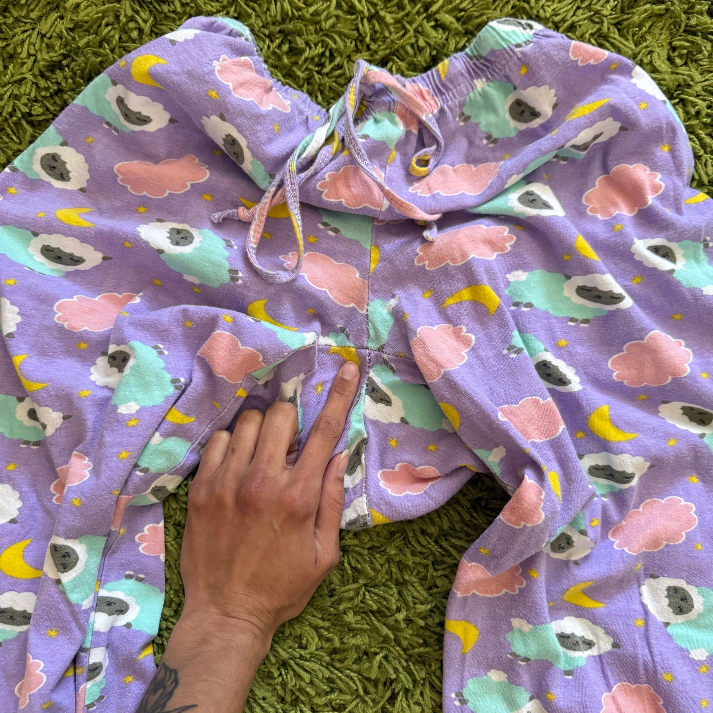 unique vintage whimsical celestial 90s y2k lounge pants