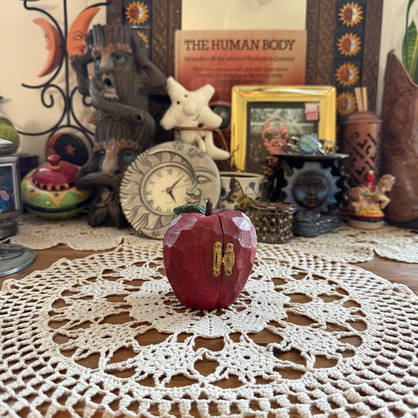 unique vintage whimsical apple figure collectable trinket
