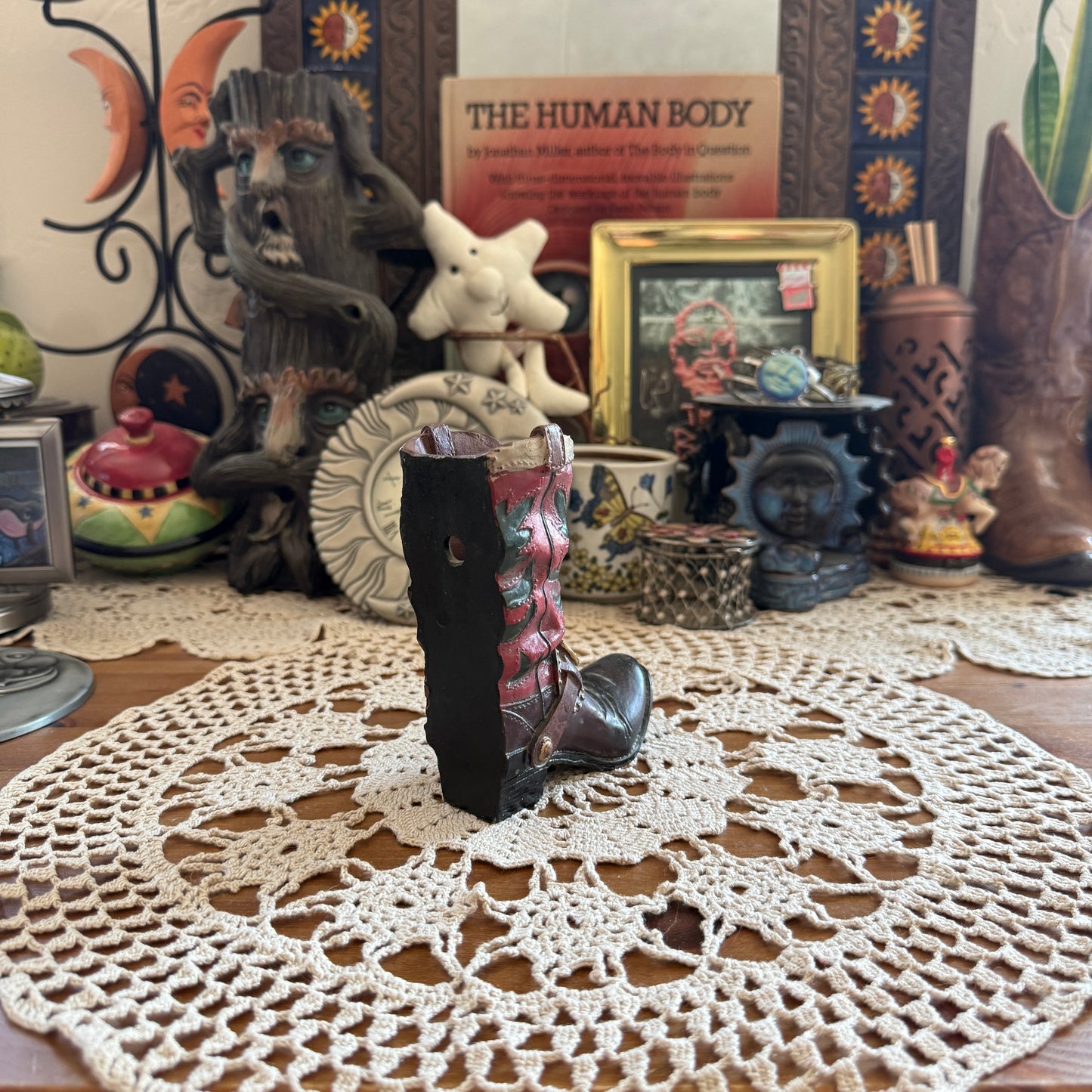 unique vintage whimsical celestial star boot figure collectable trinket