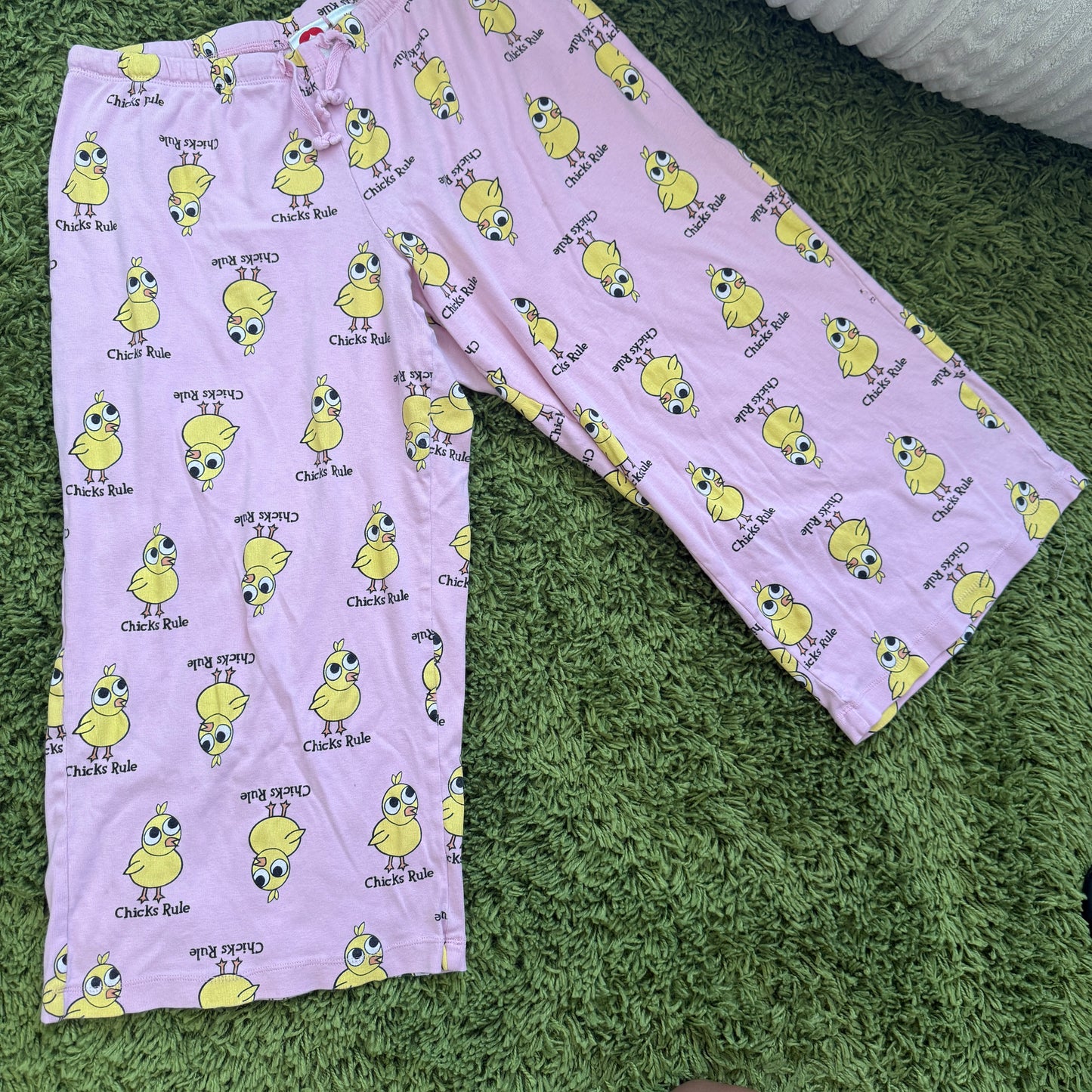 unique vintage whimsy 90s y2k FRED IS RED graphic lounge pants