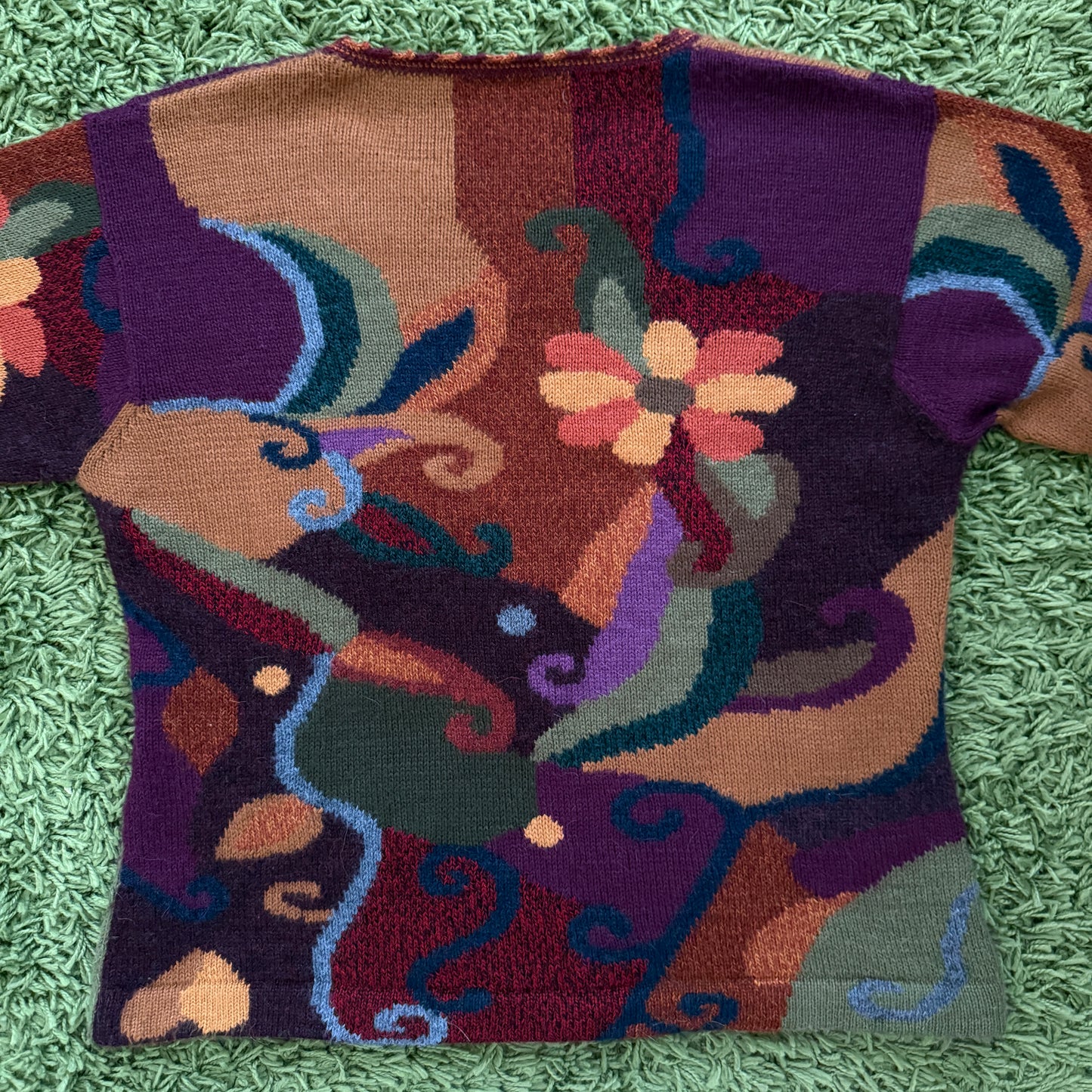 unique vintage whimsical 90s y2k knit cardigan sweater