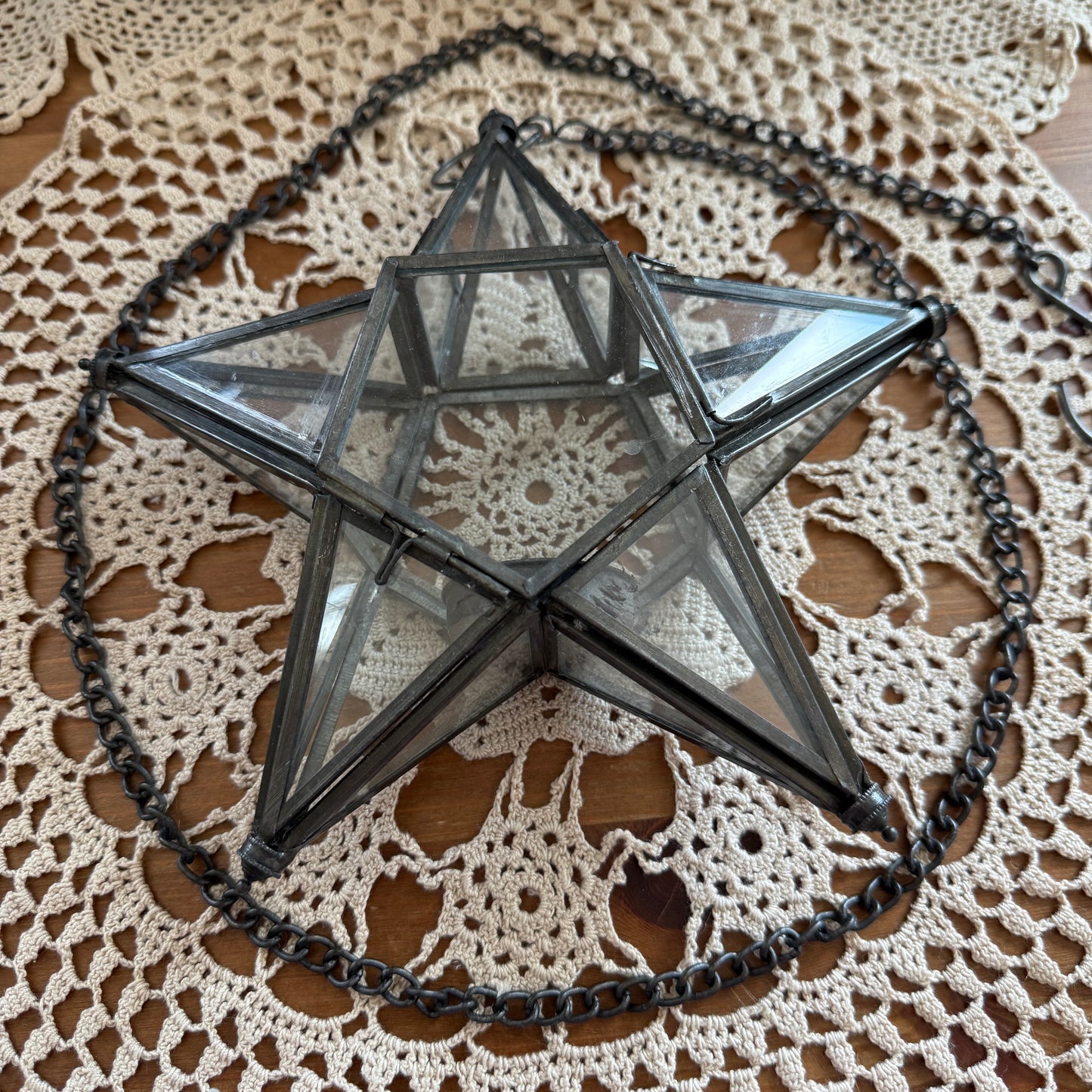 unique vintage whimsical celestial hanging lantern candle holder
