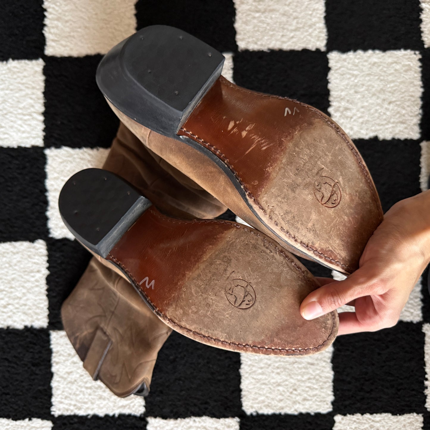 whimsy 90s y2k leather cowgirl boots