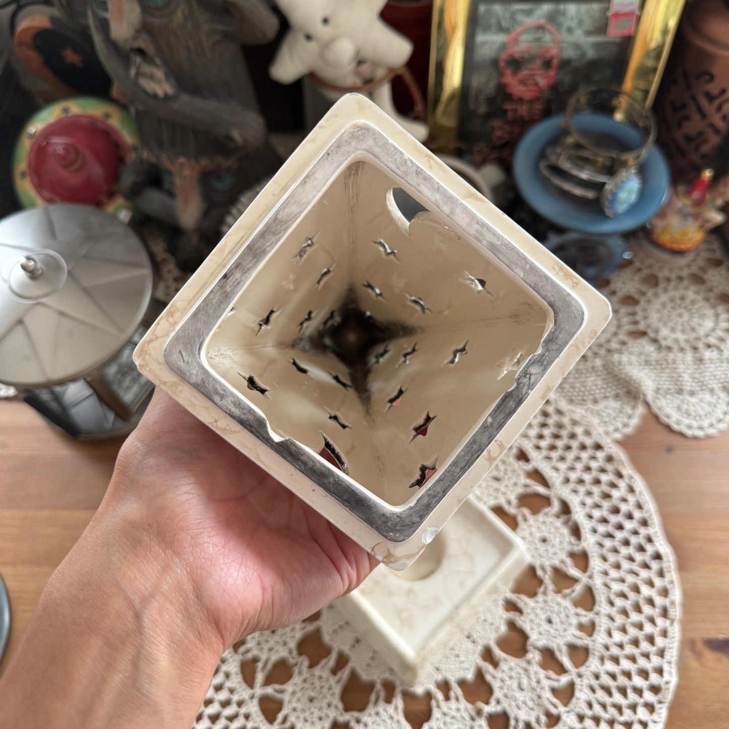 unique vintage whimsical celestial moon stars candle holder