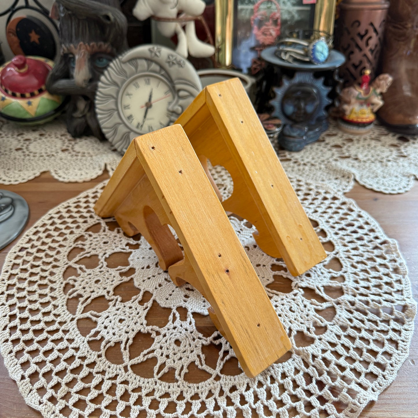 unique vintage whimsical heart wood shelf brackets