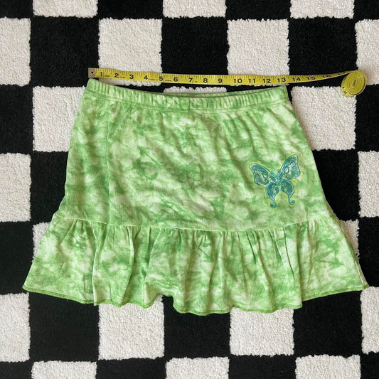 butterfly graphic y2k skort