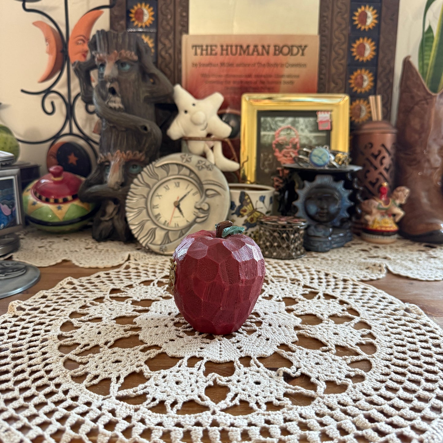 unique vintage whimsical apple figure collectable trinket
