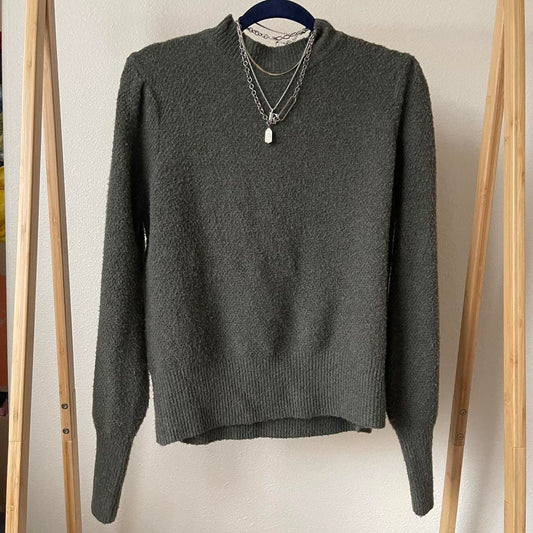 earth tone knit pullover sweater