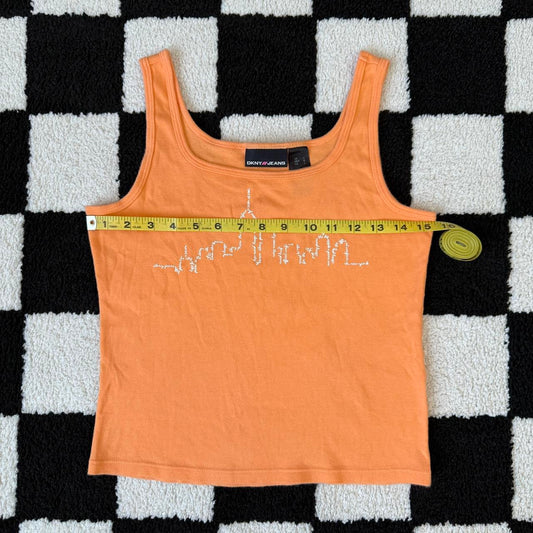 vintage whimsy y2k grunge DKNY JEANS graphic tank top