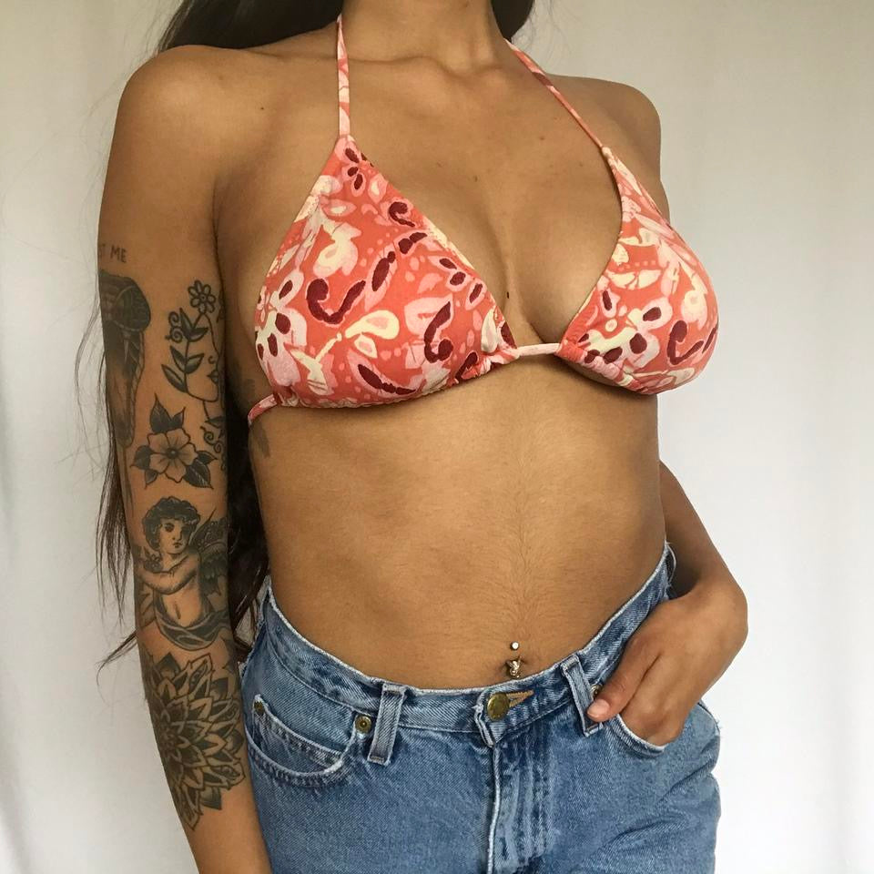 vintage whimsy 90s y2k swim top