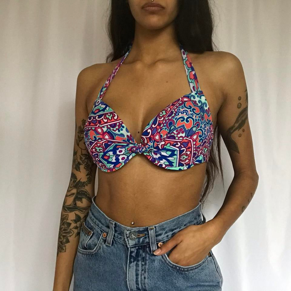 vintage whimsy 90s y2k swim top